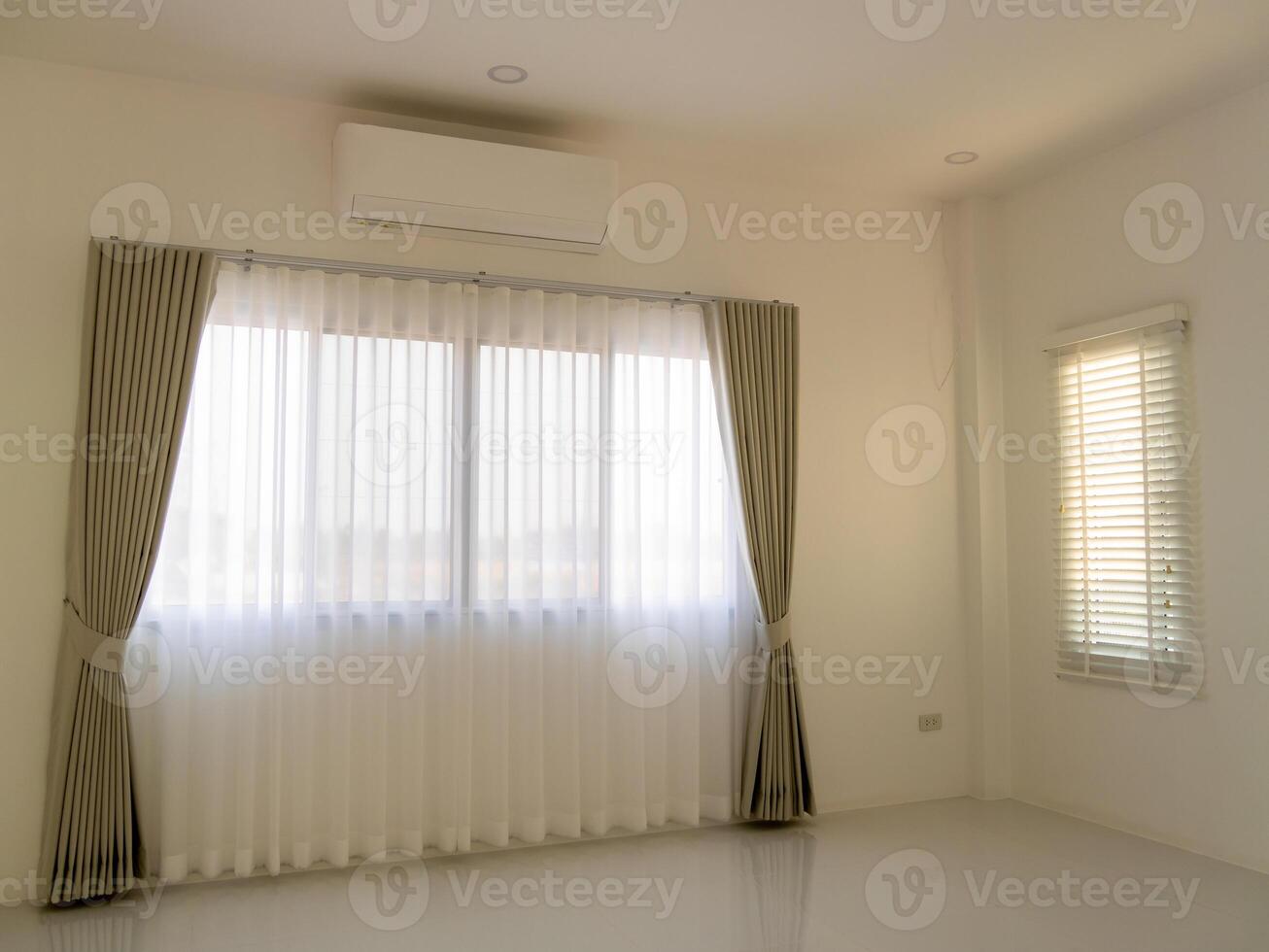 Modern minimalist interior design bright room contemporary home wide angle serenity photo
