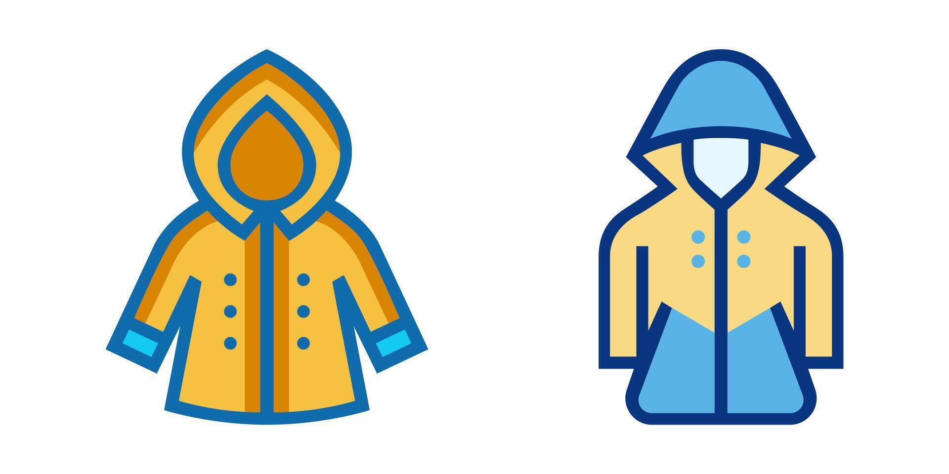 Waterproof raincoat set artwork vector