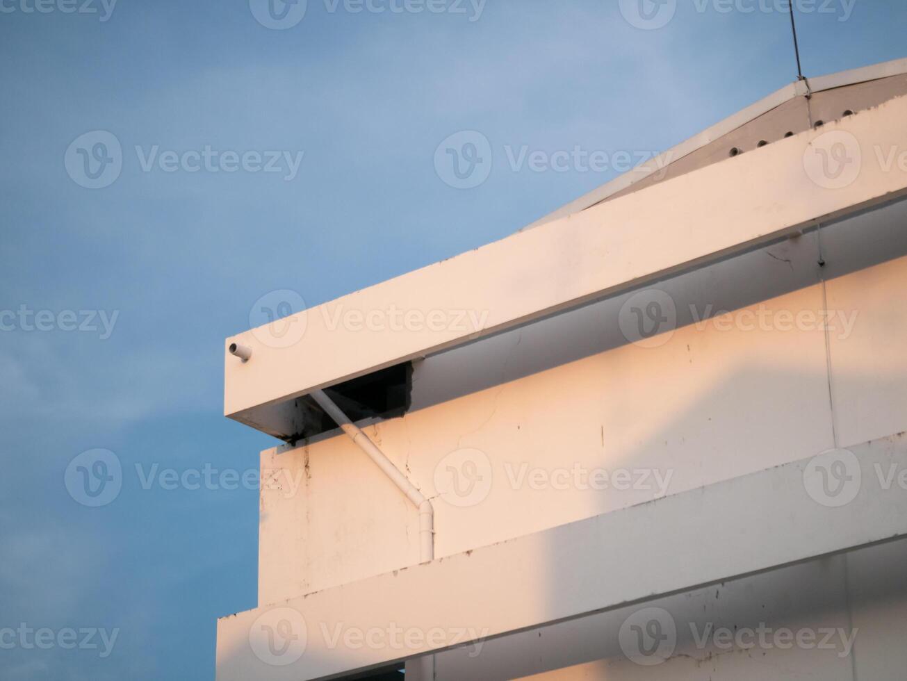 Modern architectural design urban setting building detail evening light aesthetic perspective contemporary concept photo