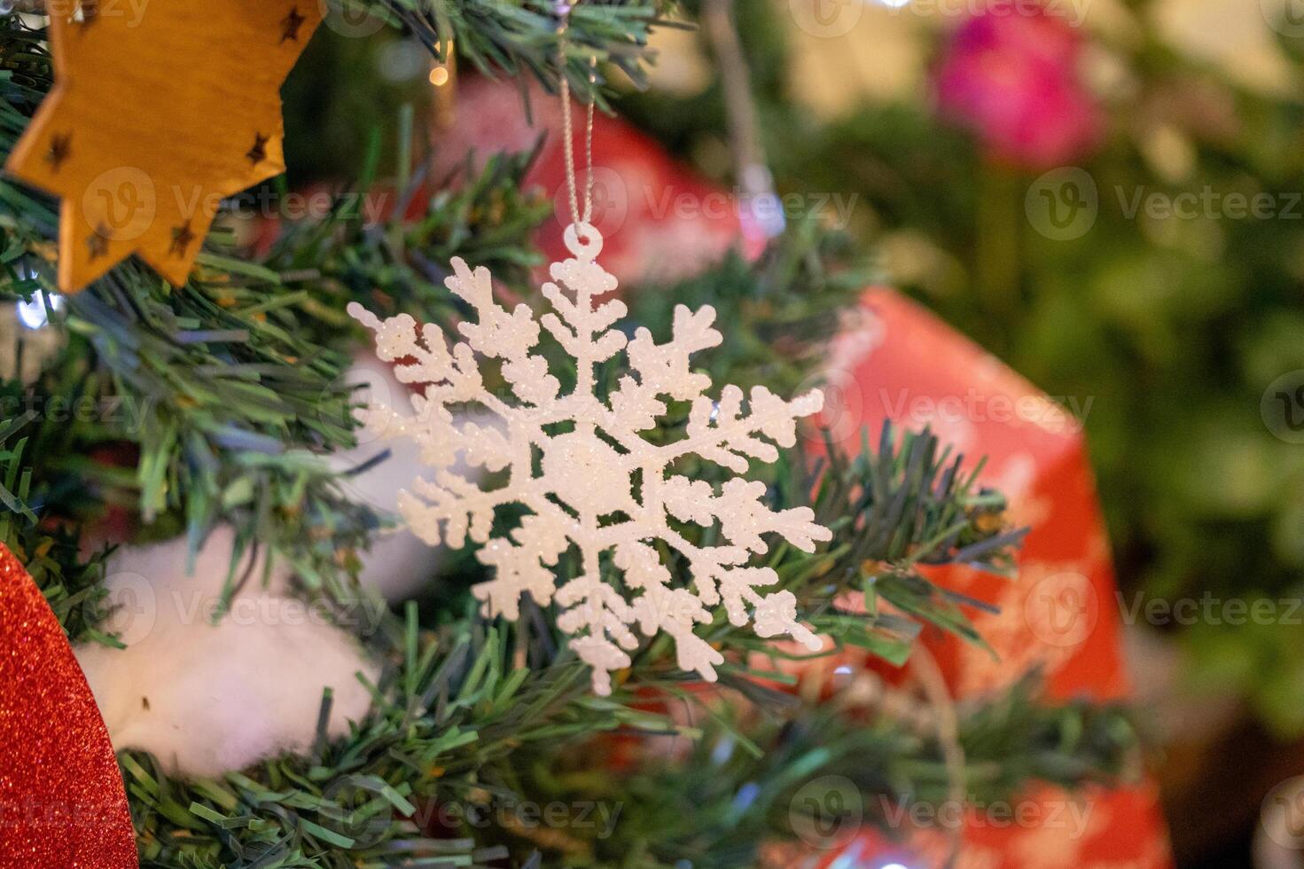 Holiday ornament decor home interior christmas tree festive atmosphere close-up view seasonal cheer photo
