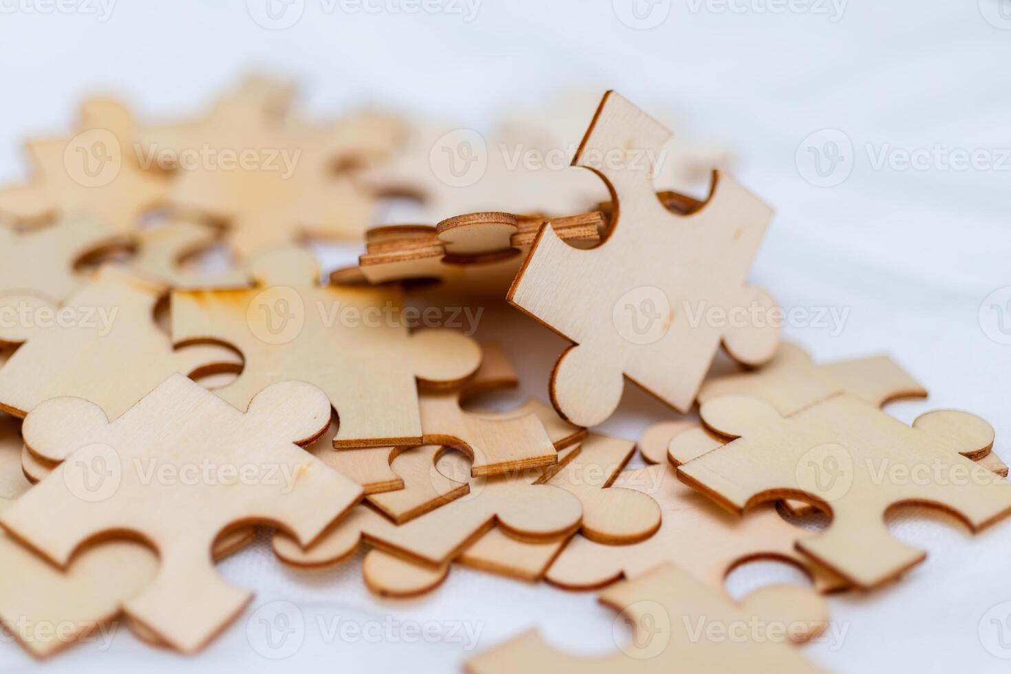 Creative business strategies puzzle assembly visual content indoor close-up problem-solving mindset photo