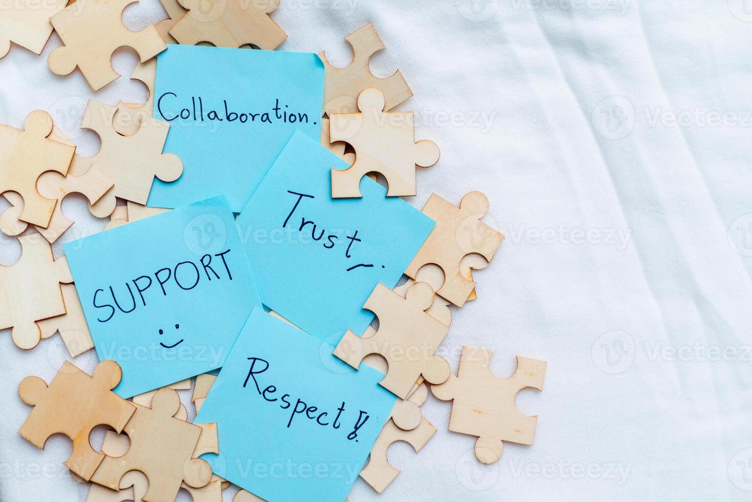 Team building event promoting business values office space digital content collaborative environment top-down view growth mindset photo
