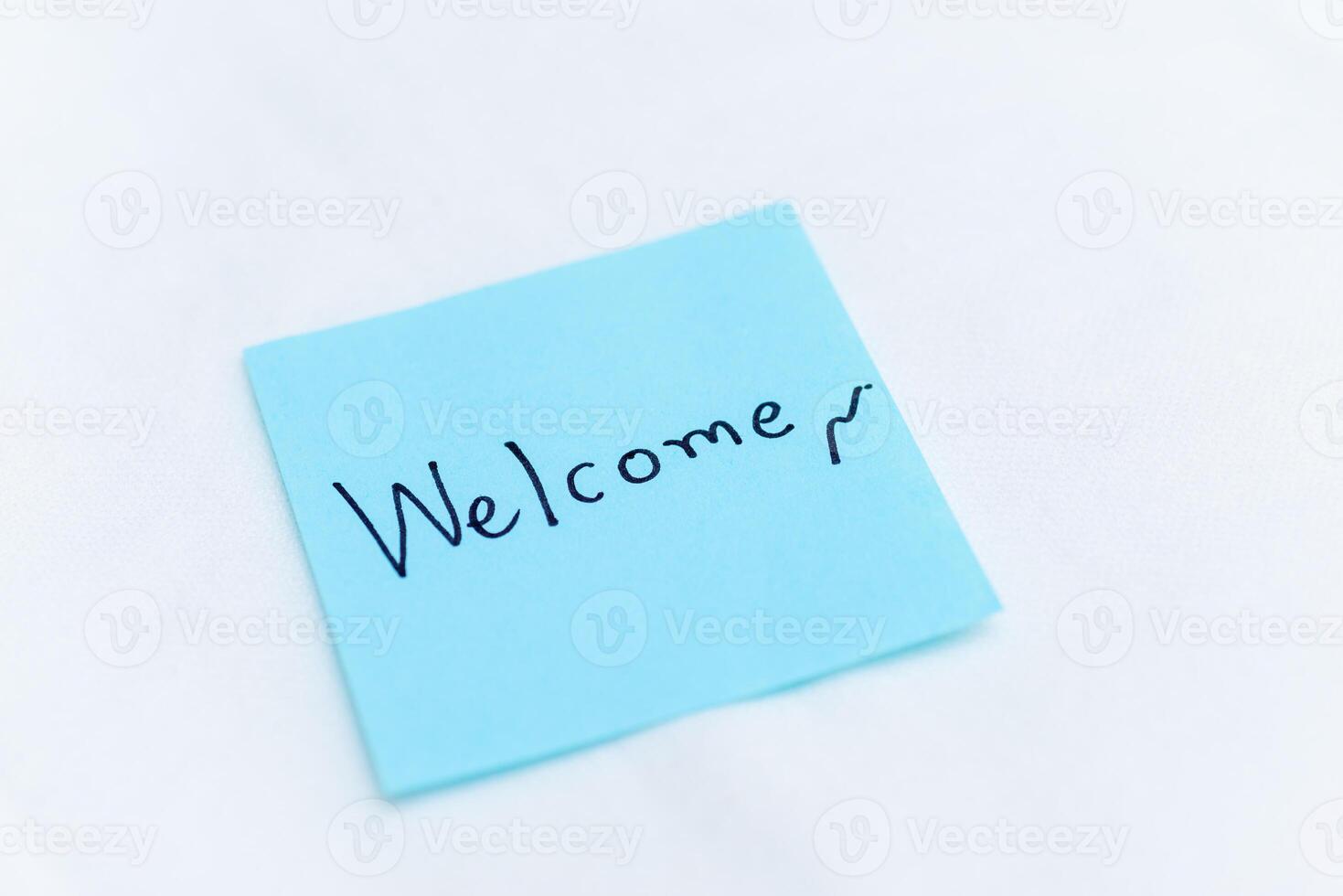 Welcoming gesture business office simple note minimalistic environment close-up view productivity enhancement photo