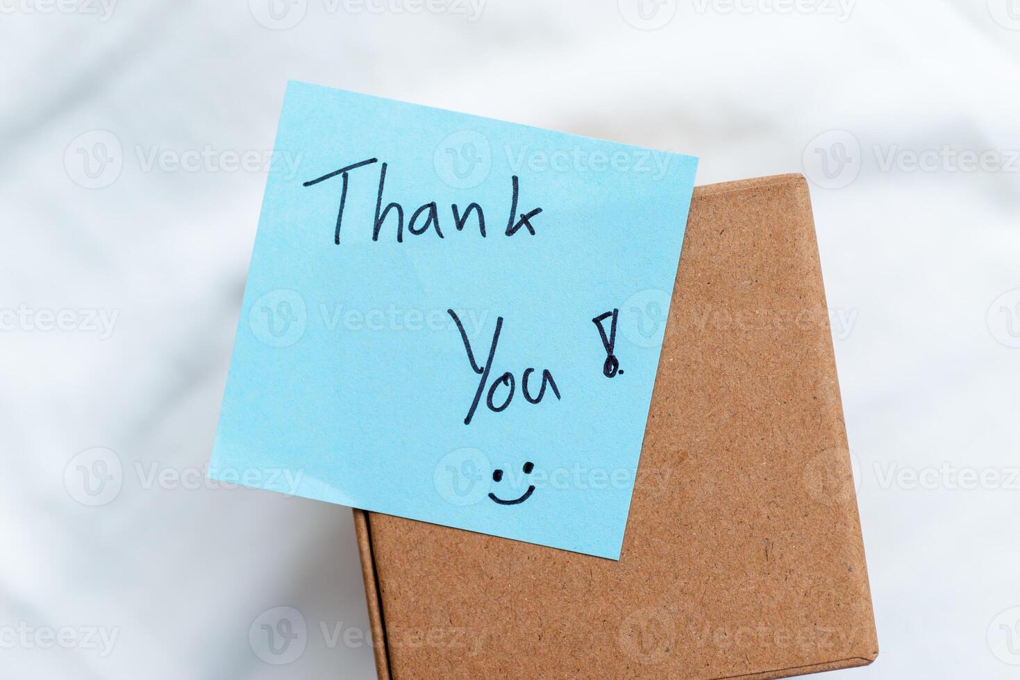 Business appreciation gesture home office thank you note calm environment close-up view gratitude concept for seo impact photo