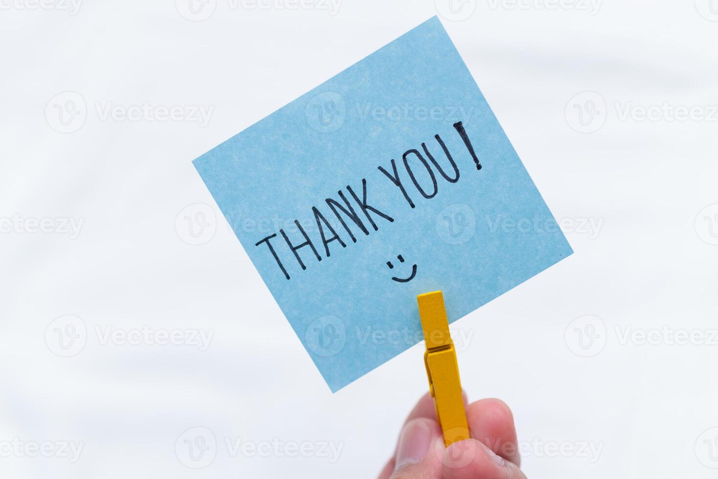 Thank you note action business setting visual content minimalist background close-up view gratitude concept for business impact photo