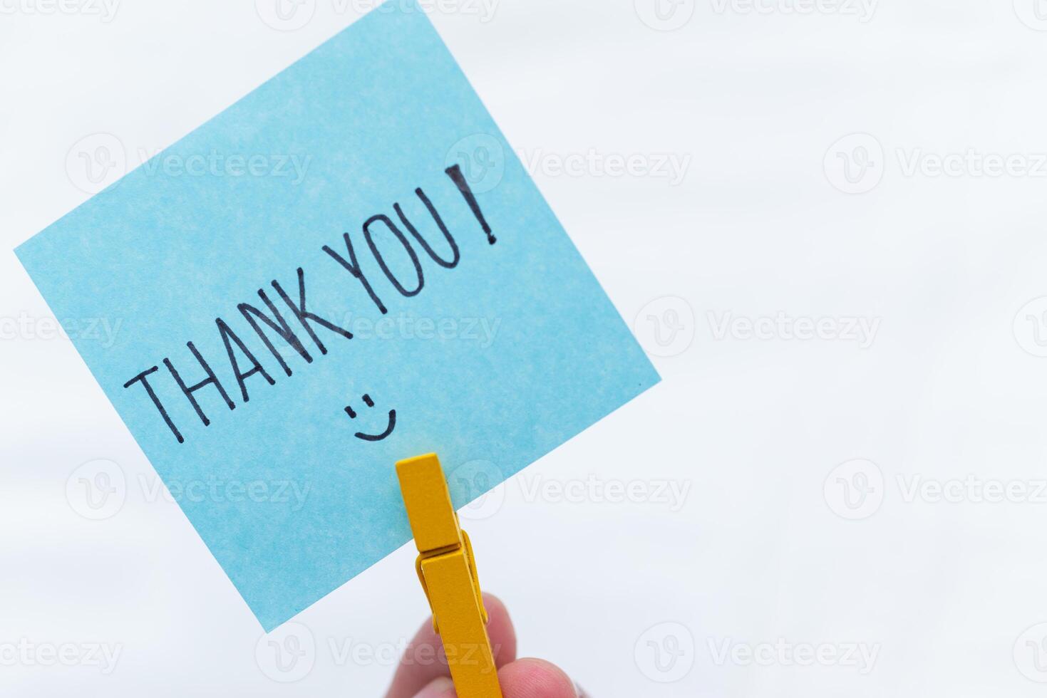Thank you note for business milestone celebration office space digital content professional environment close-up gratitude concept photo