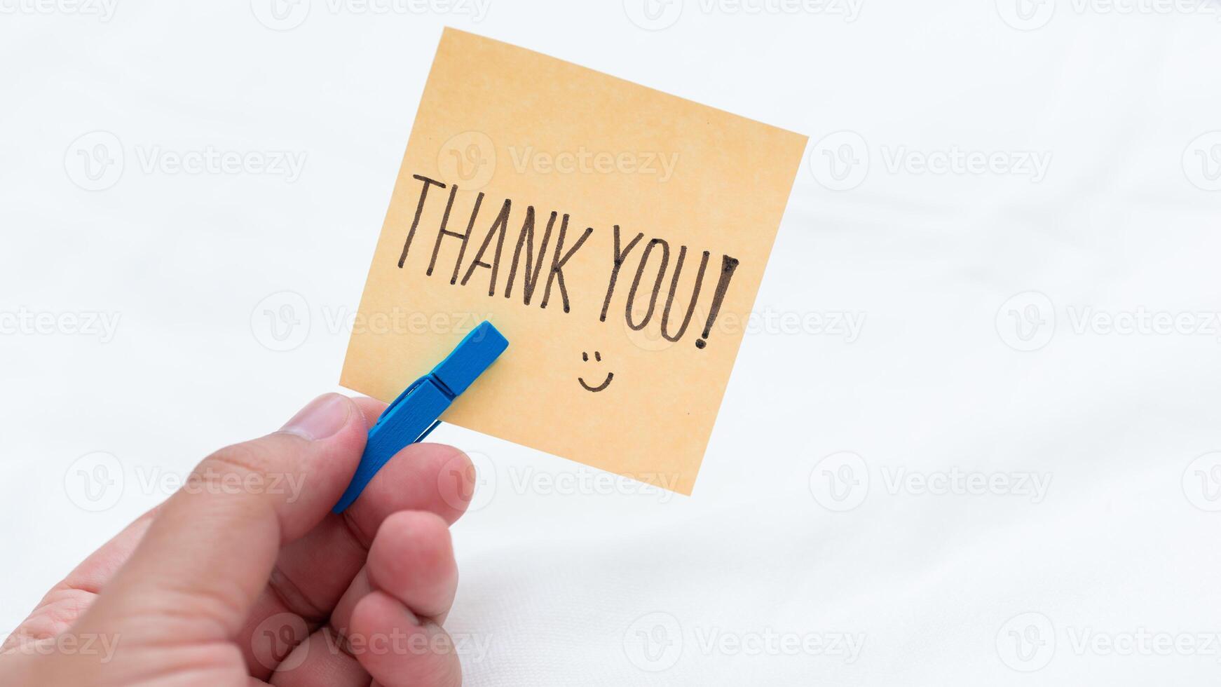 Thank you note business setting photo content minimalist environment close-up view gratitude concept for business growth