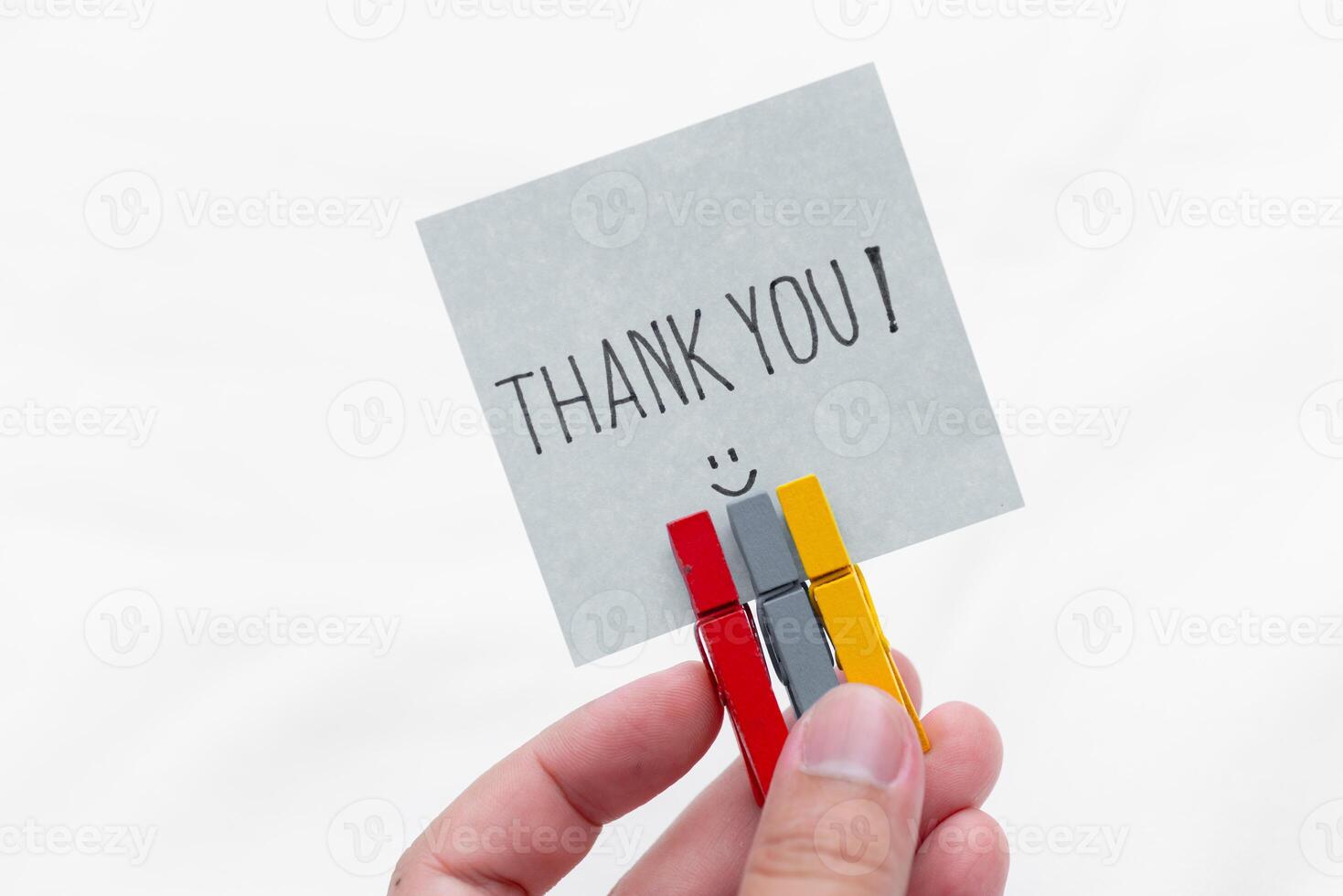 Gratitude expression in business context office setting note card indoor environment close-up view thank you concept photo