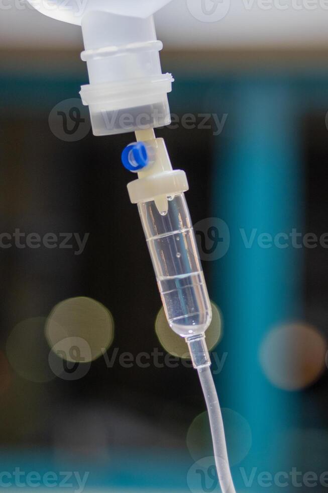 Clinical setting infusion process and patient care equipment in healthcare photo
