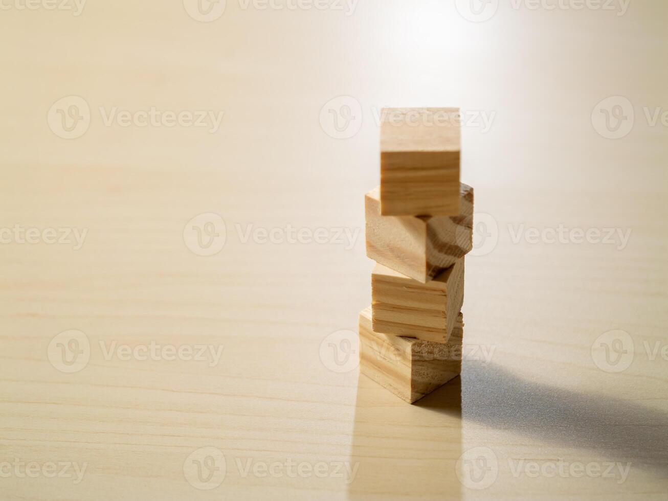 Indoor minimalist decor stacked wood blocks to inspire creativity in your office photo