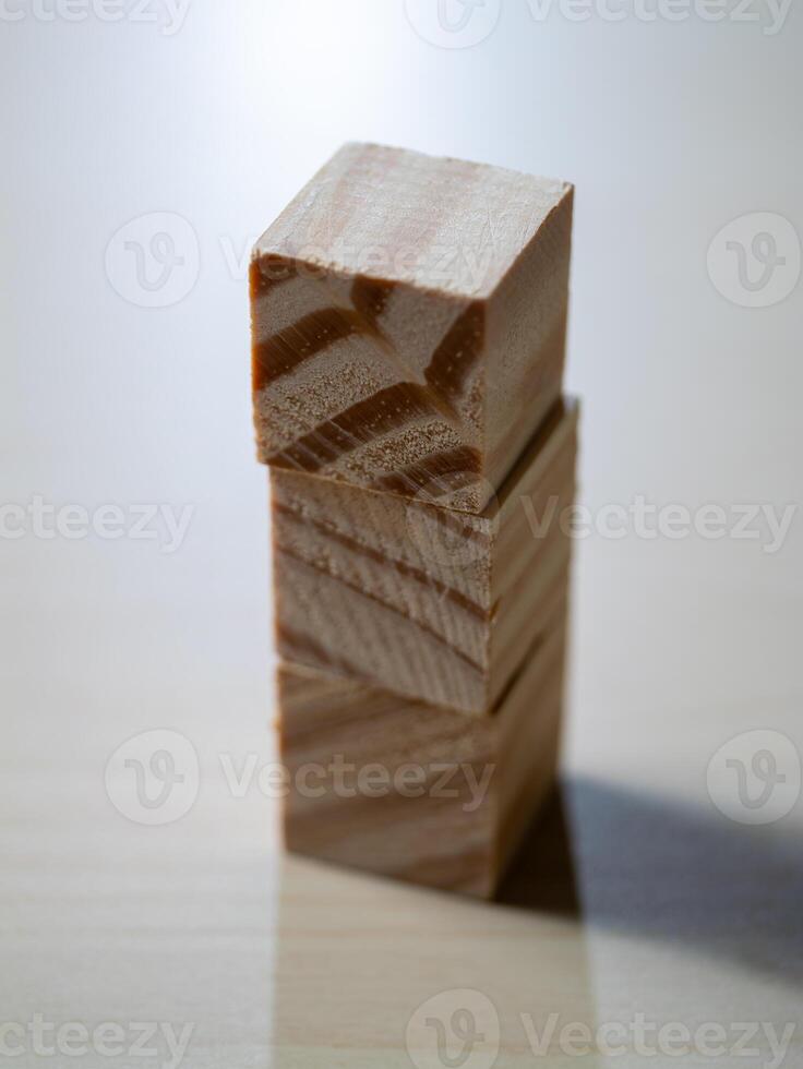 Building a wooden block tower home workshop photography indoor close-up creativity photo