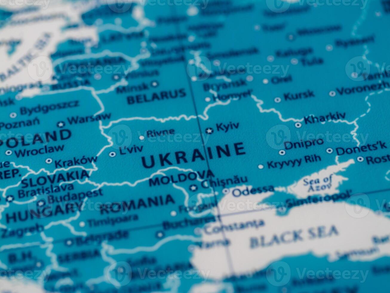 Geopolitical map of ukraine educational resource on current political events photo