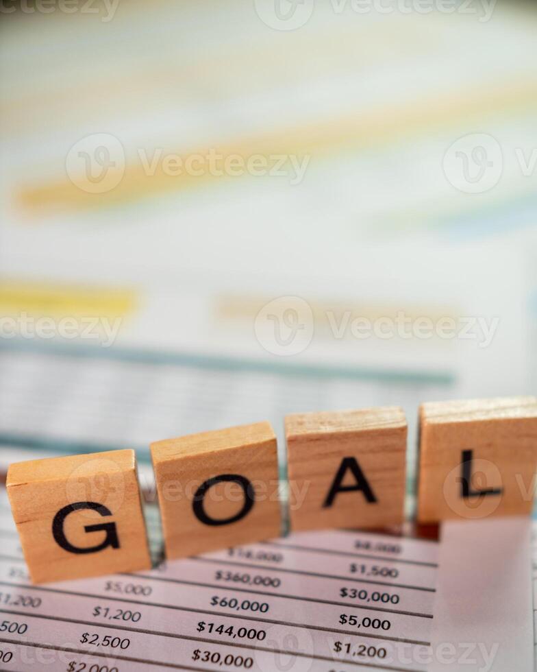 Growth planning and financial documentation for strategic business goals in office environments photo