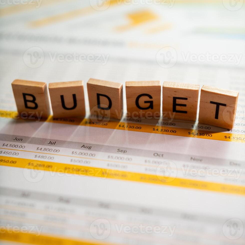 Close-up corporate budget planning essential financial management strategies photo