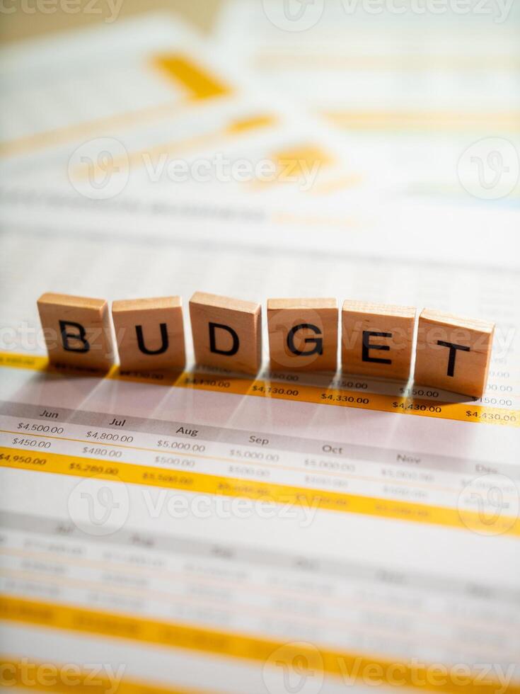 Aerial view of budget planning strategies for business growth development photo