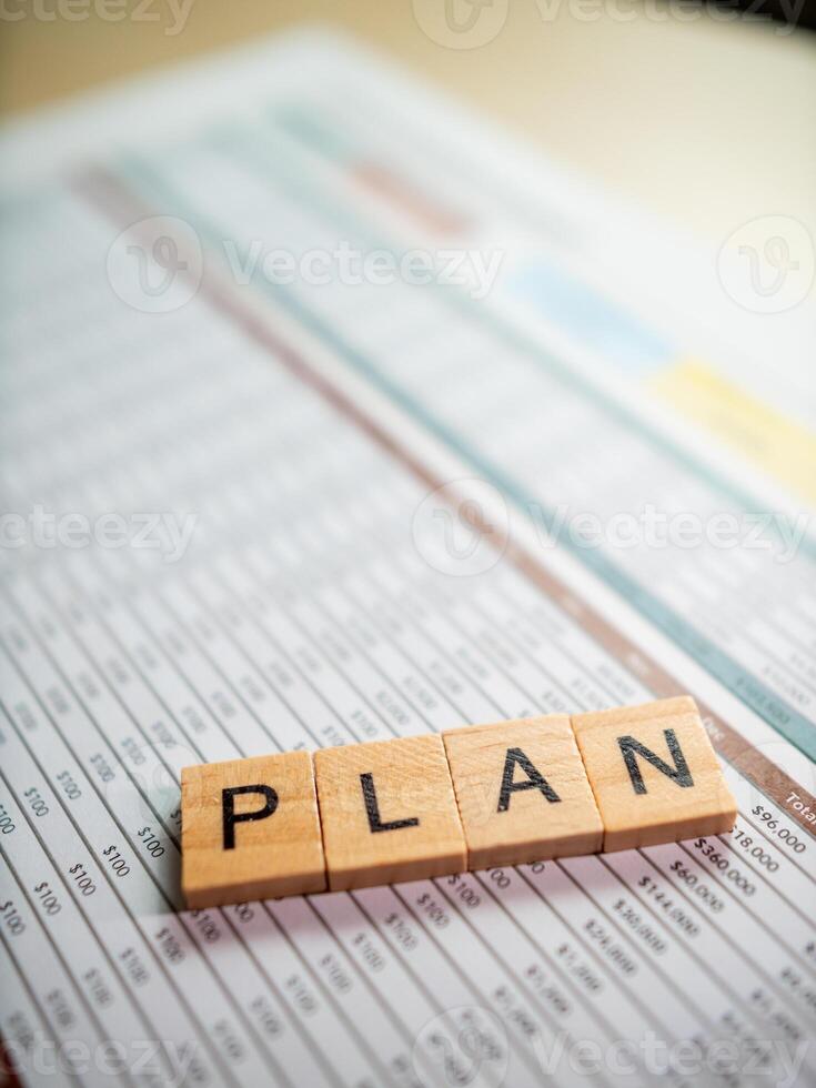 Top view of strategic business planning corporate chart for professional environments photo