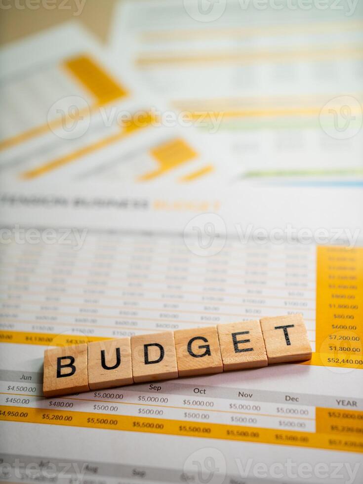 Money management in professional office budget planning and financial documents overview photo