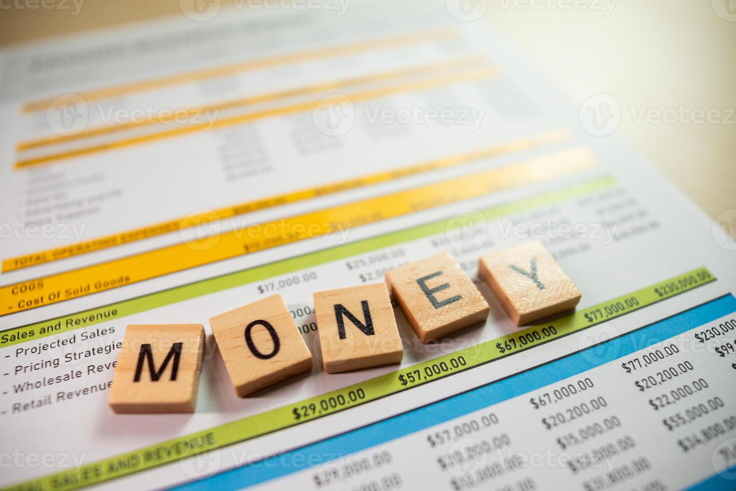 Business financial analysis office space document review informal setting close-up budget planning photo