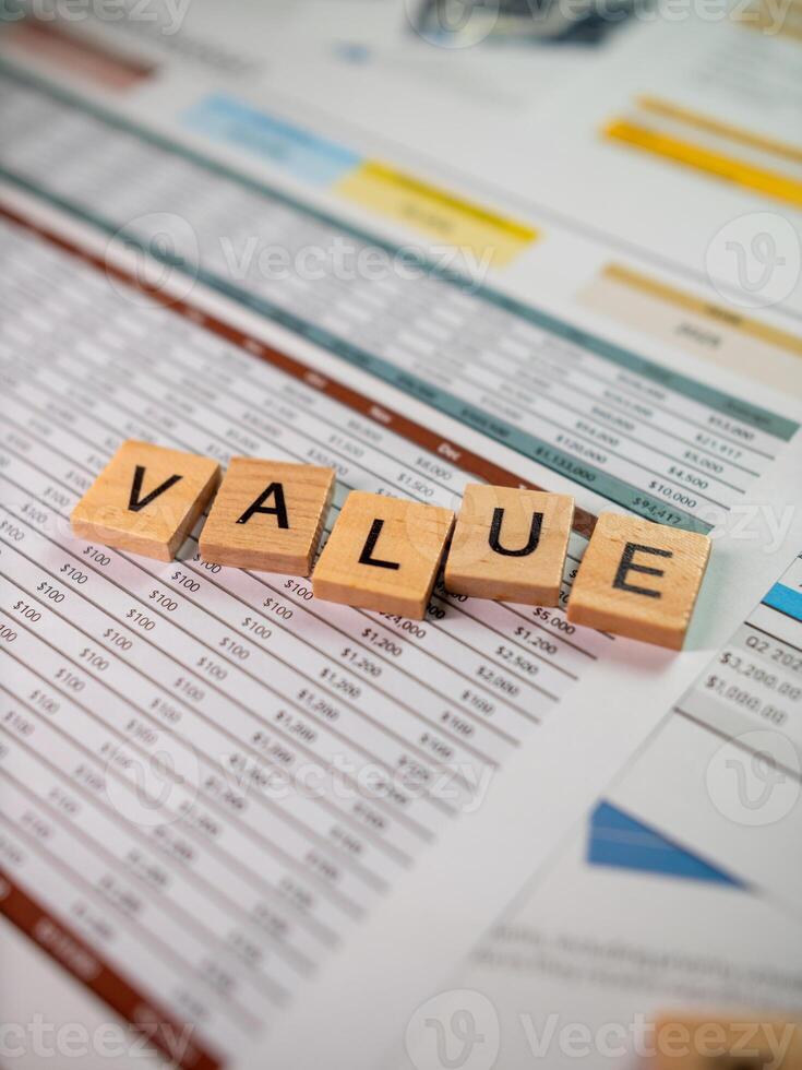 Insightful business value analysis data visualization in financial reports within office settings photo