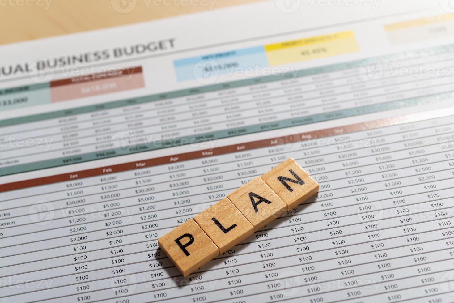 Growth-focused budget planning an organized workspace for financial analysis photo