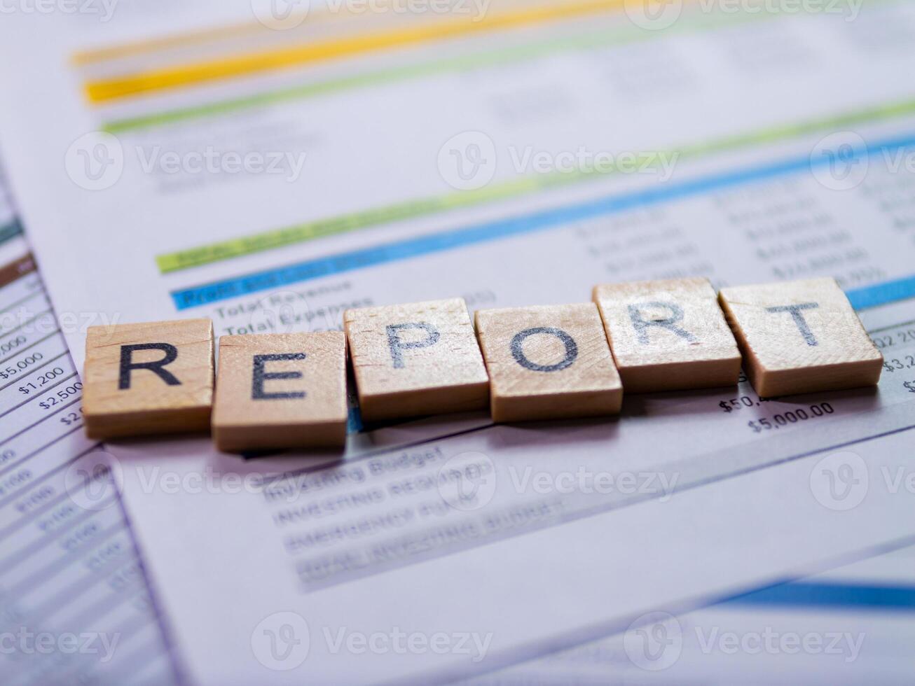 Business report overview corporate document analysis and insights in professional settings photo