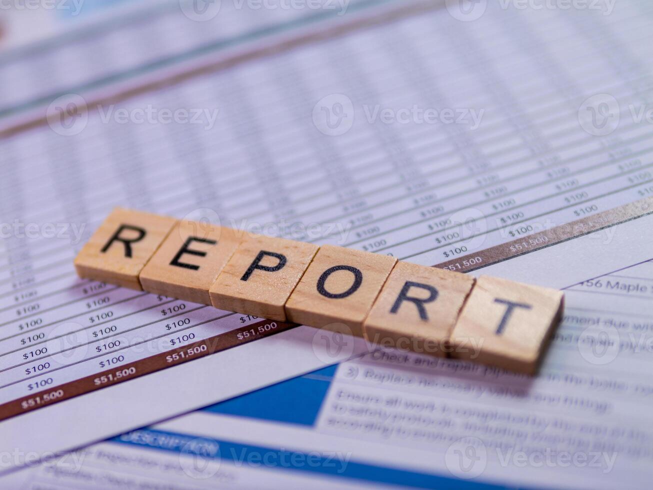 Business report analysis office environment document review professional setting strategic insights photo