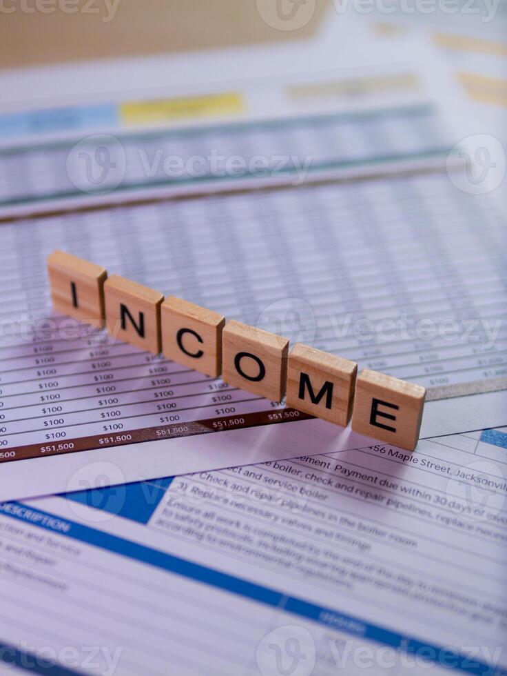 Business income analysis office environment financial report data overview professional perspective photo