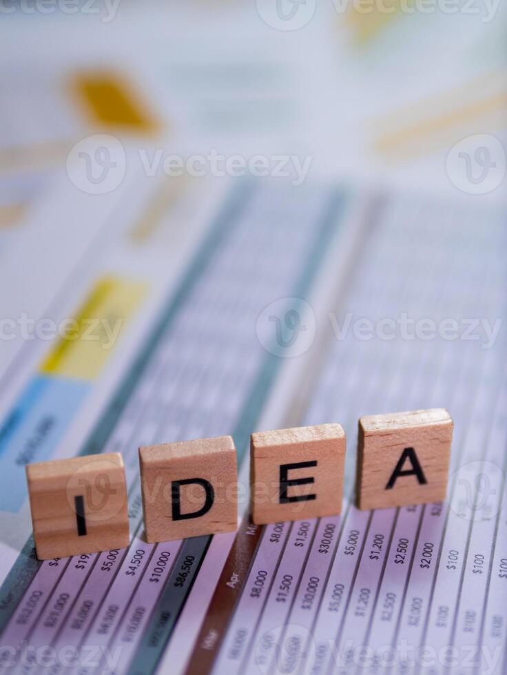 Business ideas development office workspace bright environment close-up viewpoint for innovation photo
