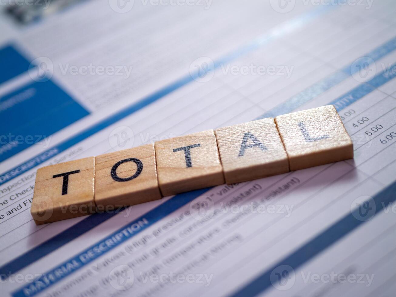 Total calculation of invoices a close-up financial reporting and accounting insights photo