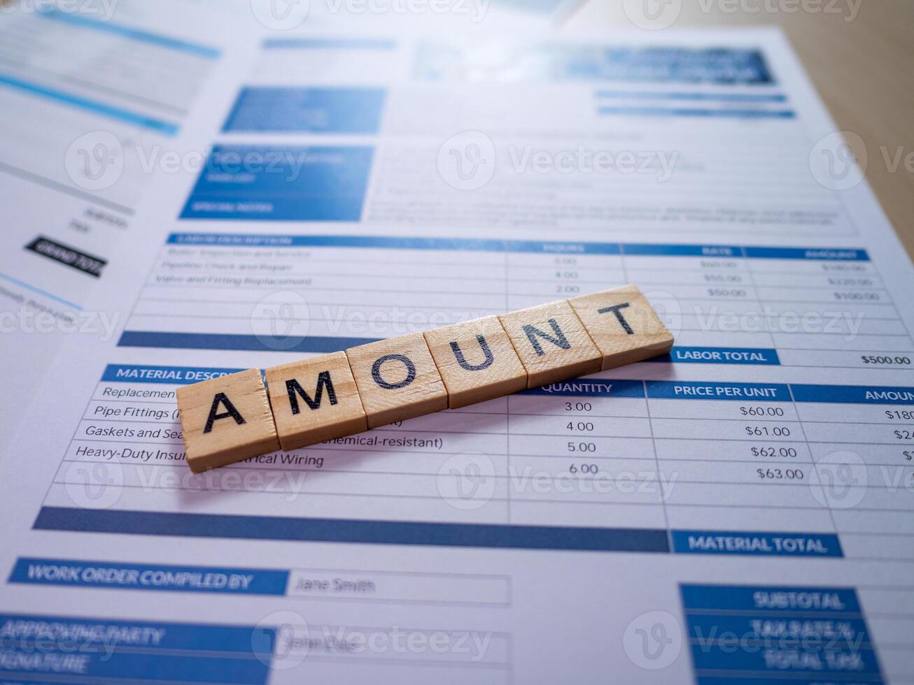 Professional workspace analyzing financial data and accounting insights photo
