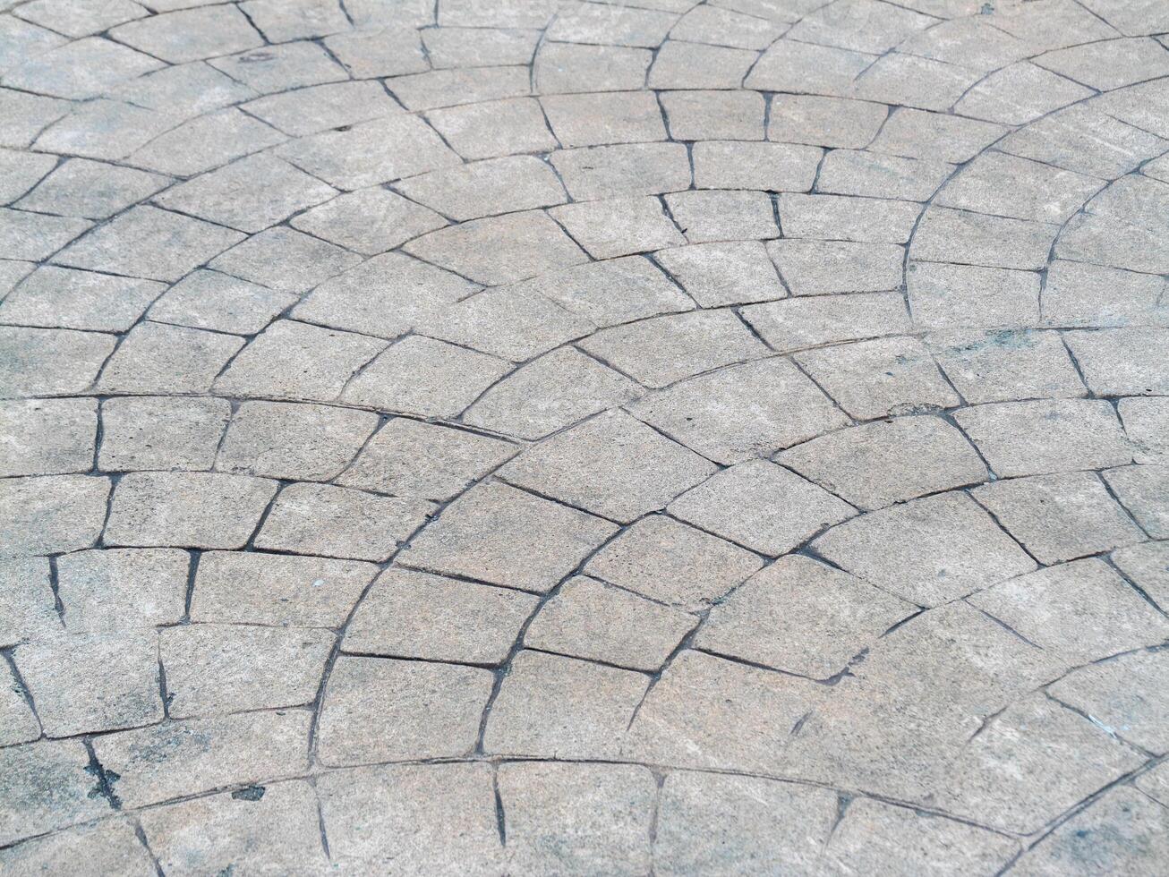 Paved stone patterns urban environment texture close-up view artistic concept photo