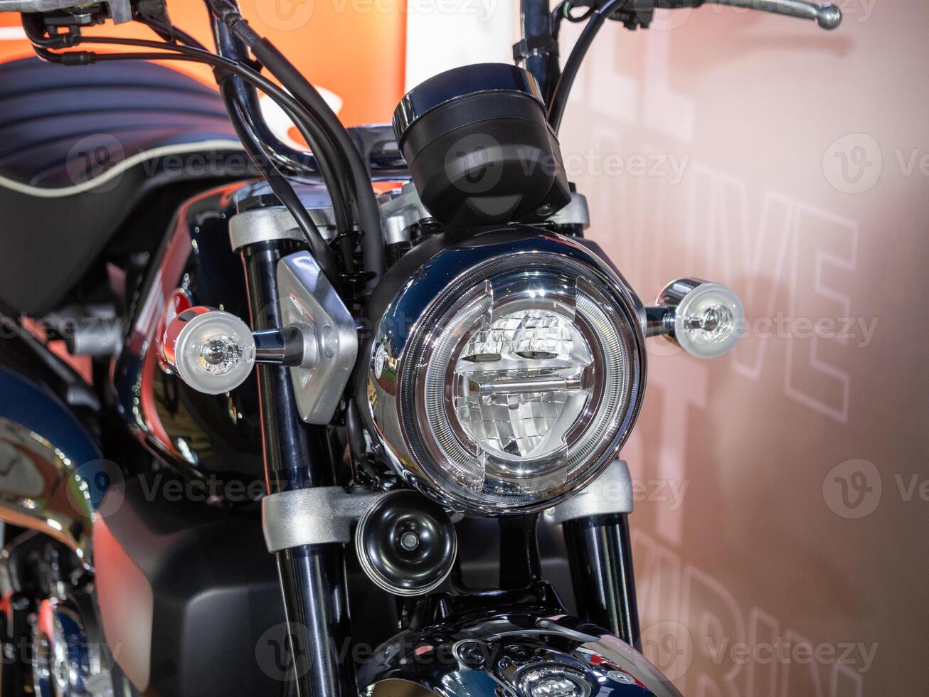 Exploring urban motorcycle design close-up modern innovations and product features photo
