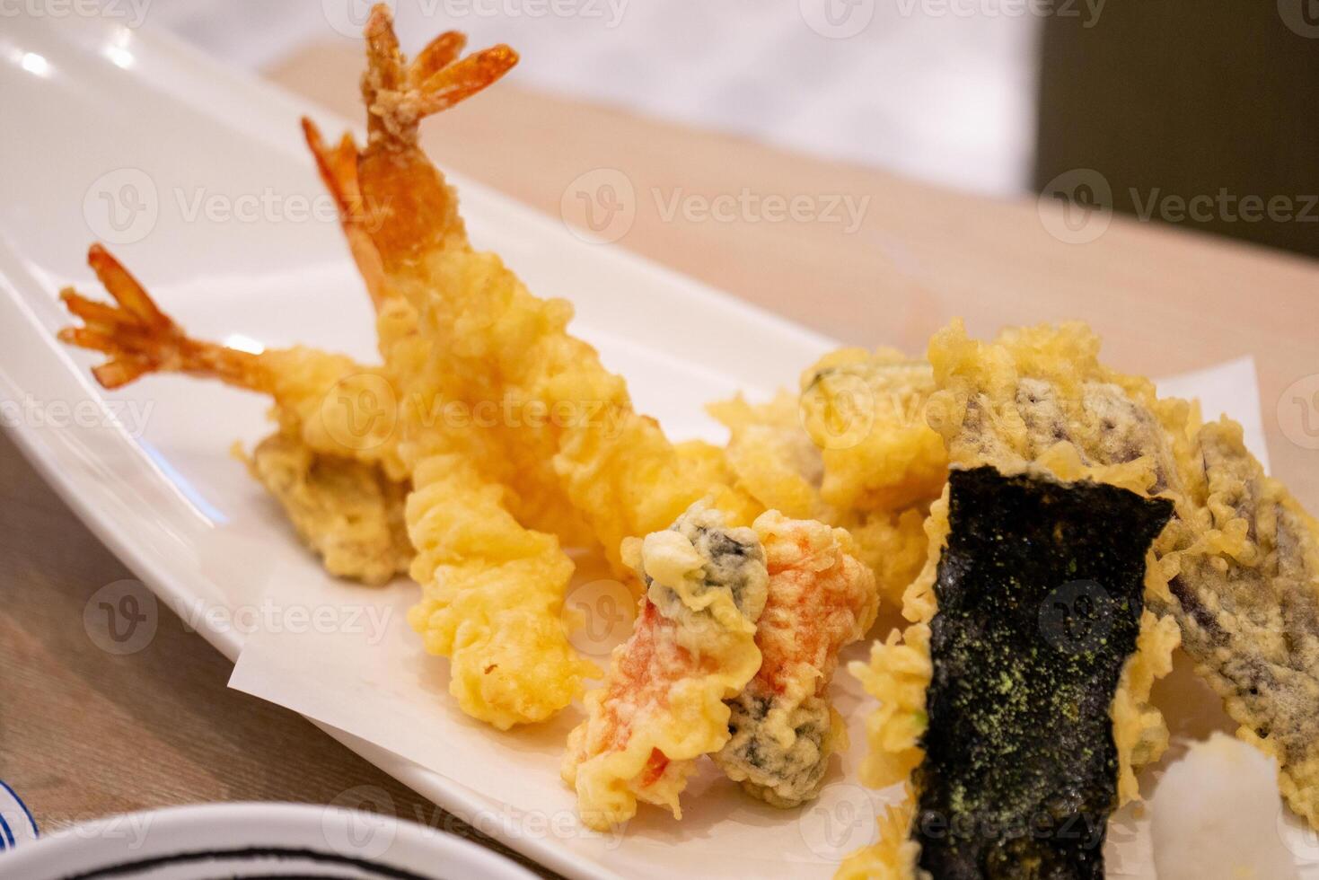 Experience the taste of tempura shrimp veggies in our cozy japanese restaurant photo