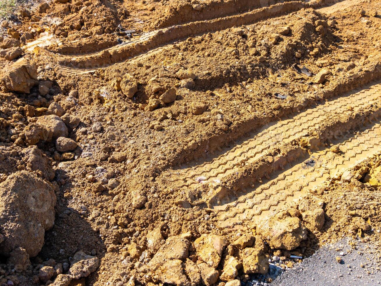 Construction excavation progress urban site soil texture outdoor ground level development insights photo
