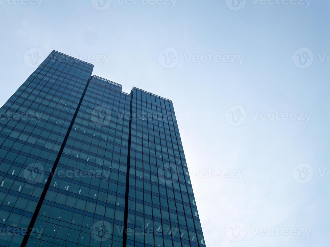 Modern architecture skyscraper urban cityscape open sky low angle view contemporary design photo