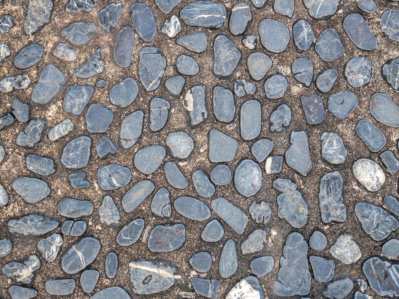 Close-up of stone pebbles textured ground surface in natural aesthetics photo