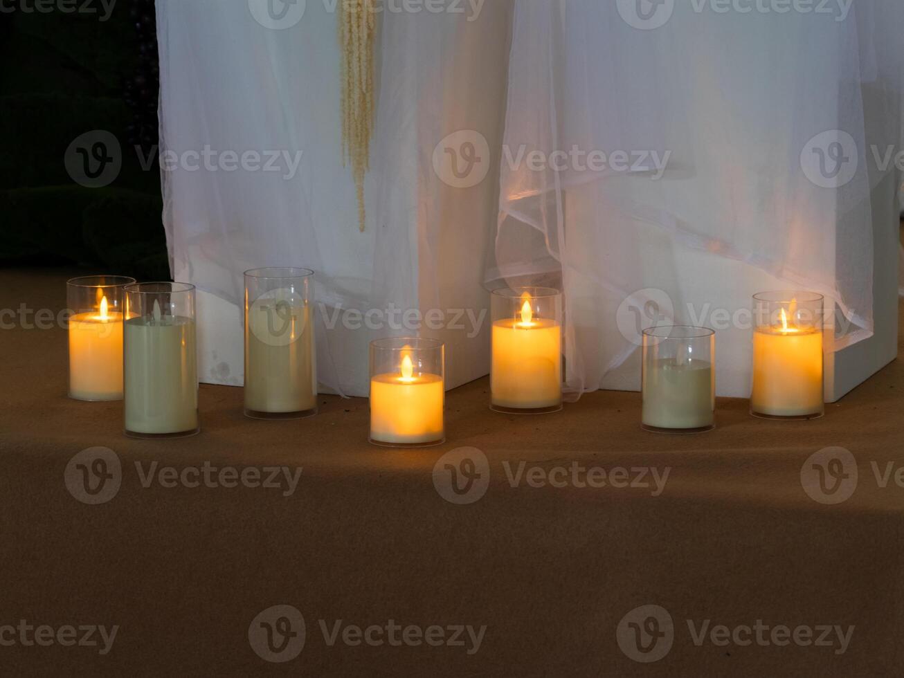 Candlelight vigil for peace community center event intimate setting close-up serenity photo