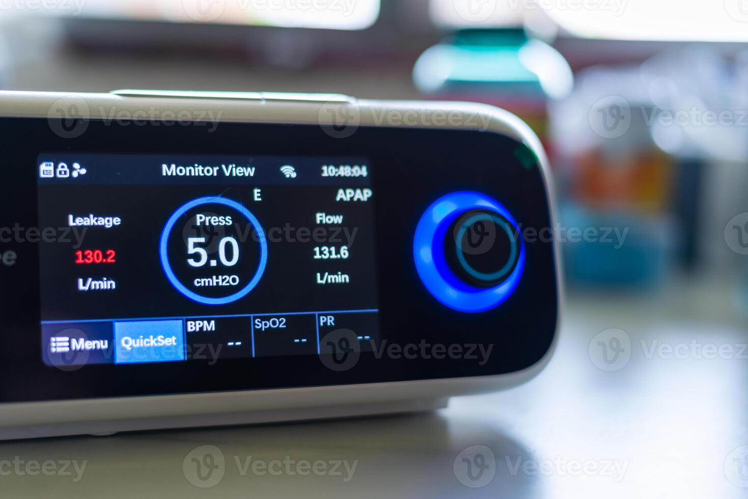Monitoring device action home technology medical environment close-up view health insights photo
