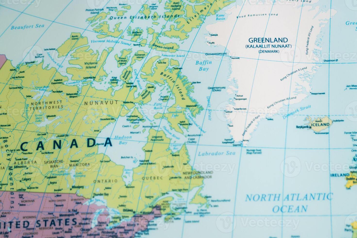 Exploring the arctic map cartographic insights of canada and greenland educational resource photo