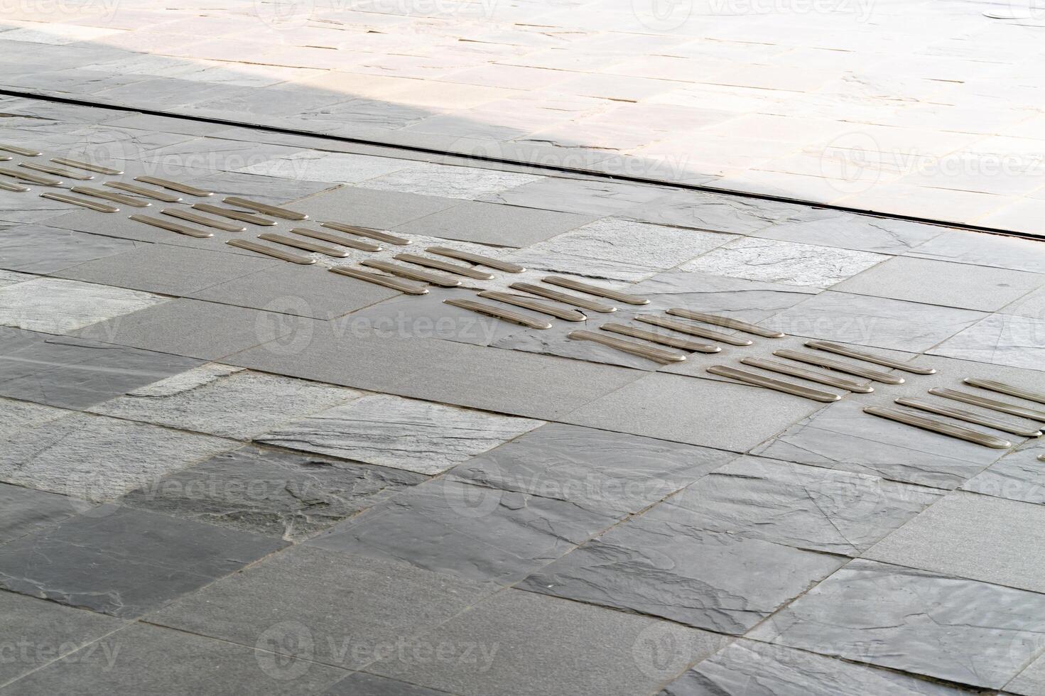 Artistic pavement design urban area modern environment ground level architectural concept photo