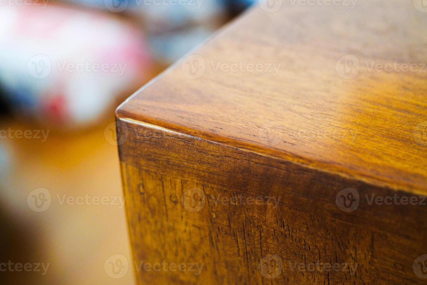 Wooden furniture detail indoor showroom close-up warm lighting artistic view natural beauty photo