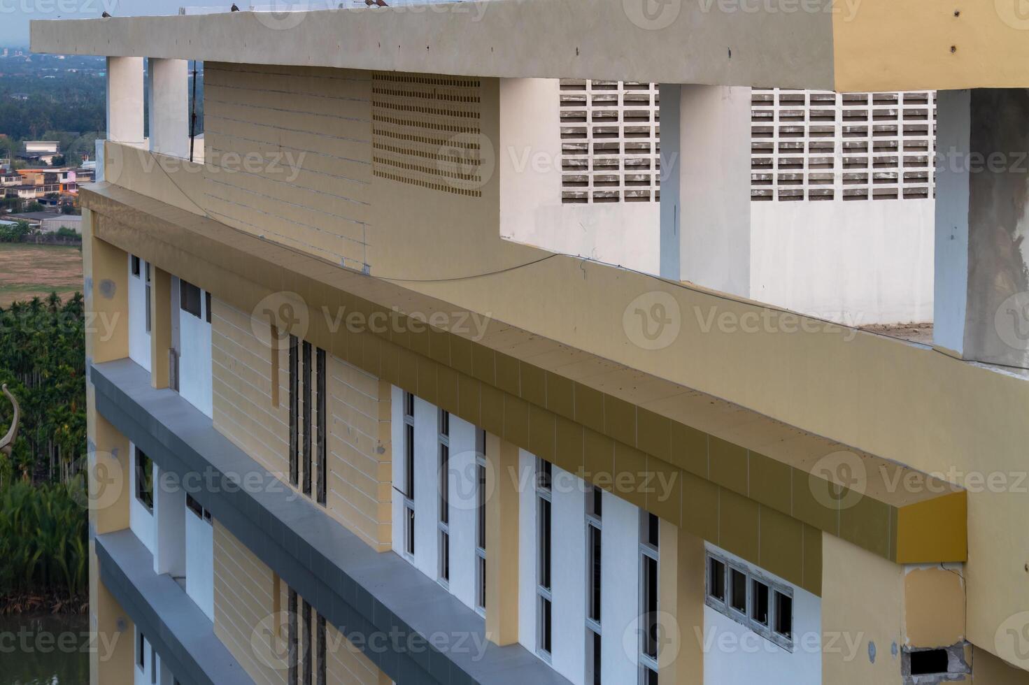 Innovative modern architectural design in urban settings aerial view showcase photo