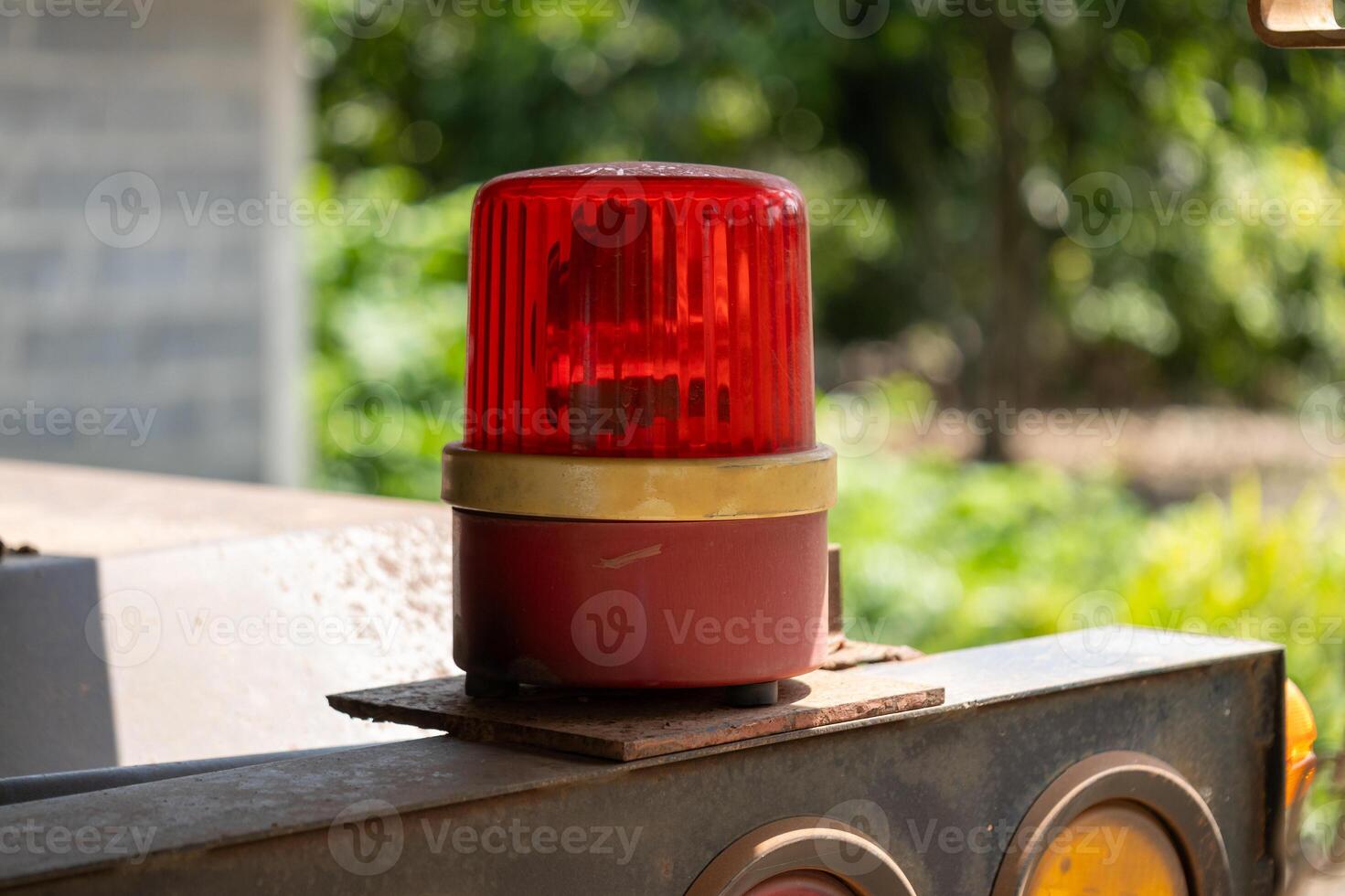 Emergency alert signal outdoor location emergency equipment natural setting close-up safety concept photo