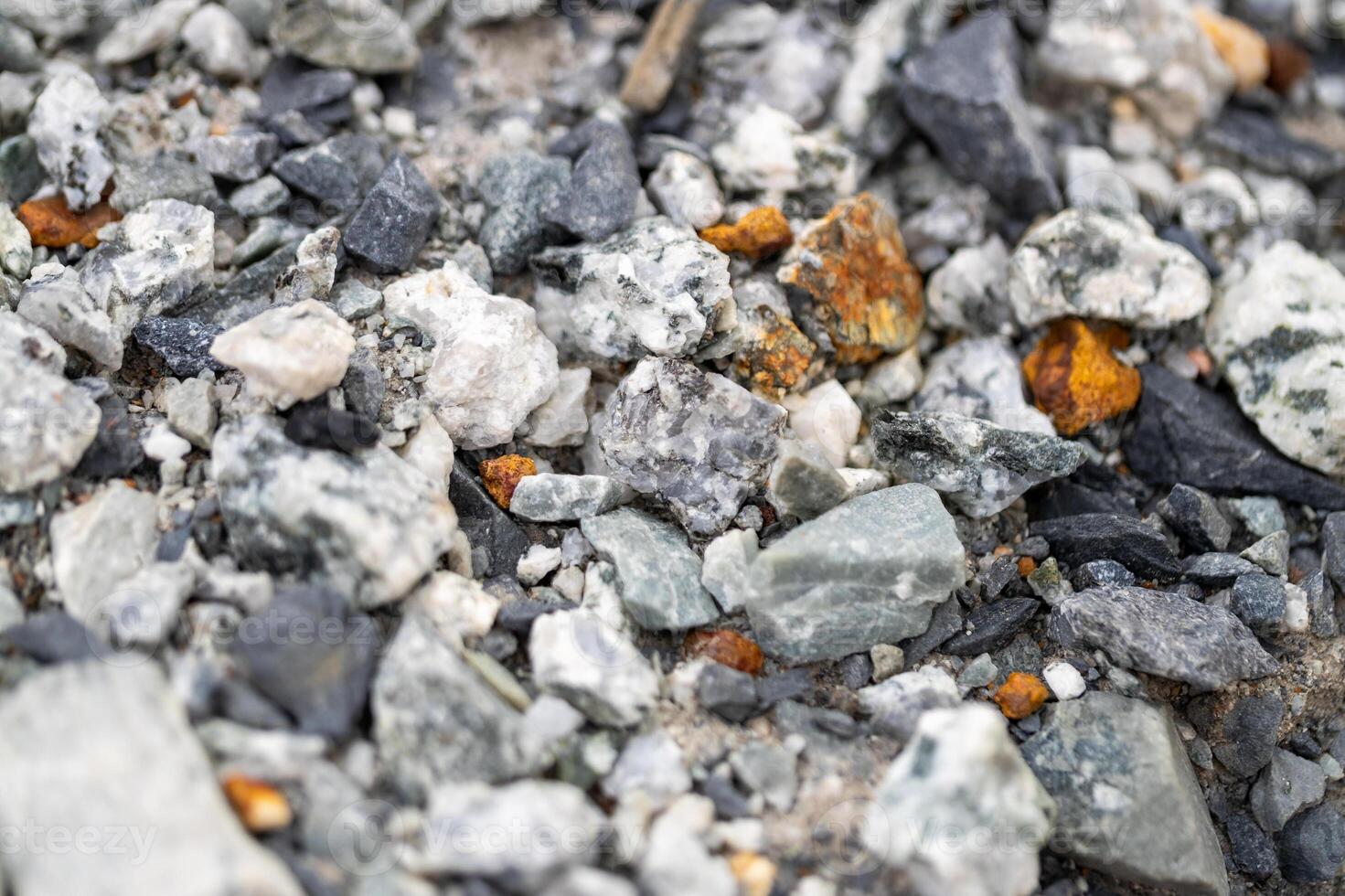 Exploring unique stone textures in a rocky quarry a close-up nature photo