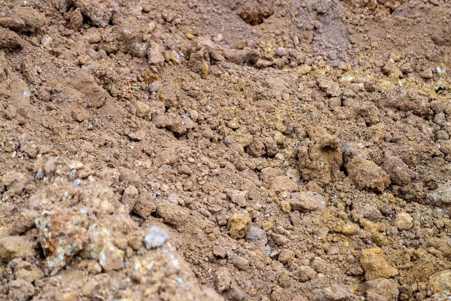 Excavation process of soil in construction site urban area nature detailed view engineering concept photo