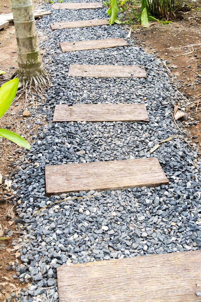 Stone walkway design tranquil garden pathway for outdoor landscaping concepts photo