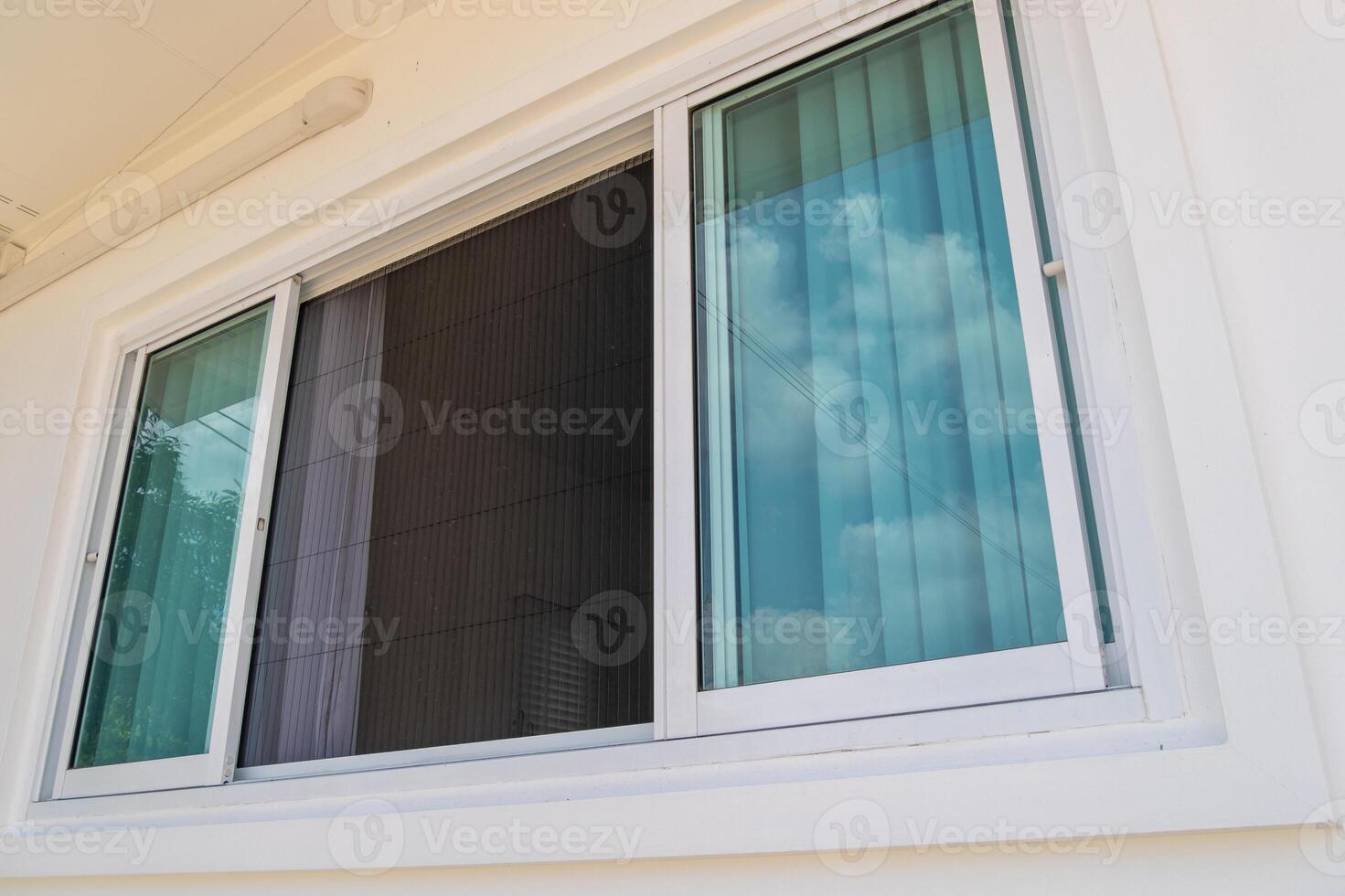 Contemporary window design minimalist architectural details in bright residential environments photo