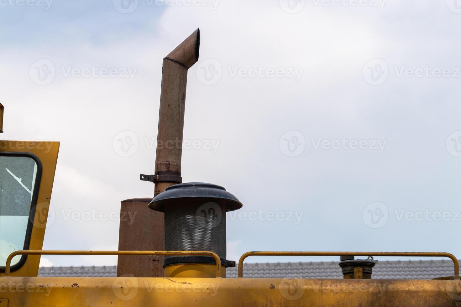 Heavy machinery operations at construction site industrial equipment urban environment close-up view photo