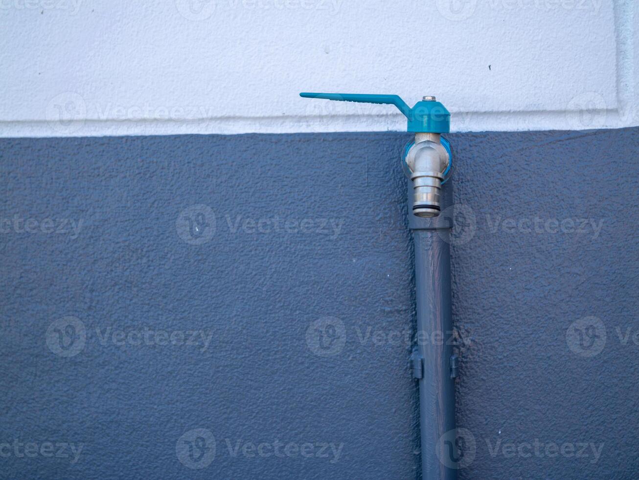 Plumbing in urban homes close-up of modern water faucet installation for improvement photo