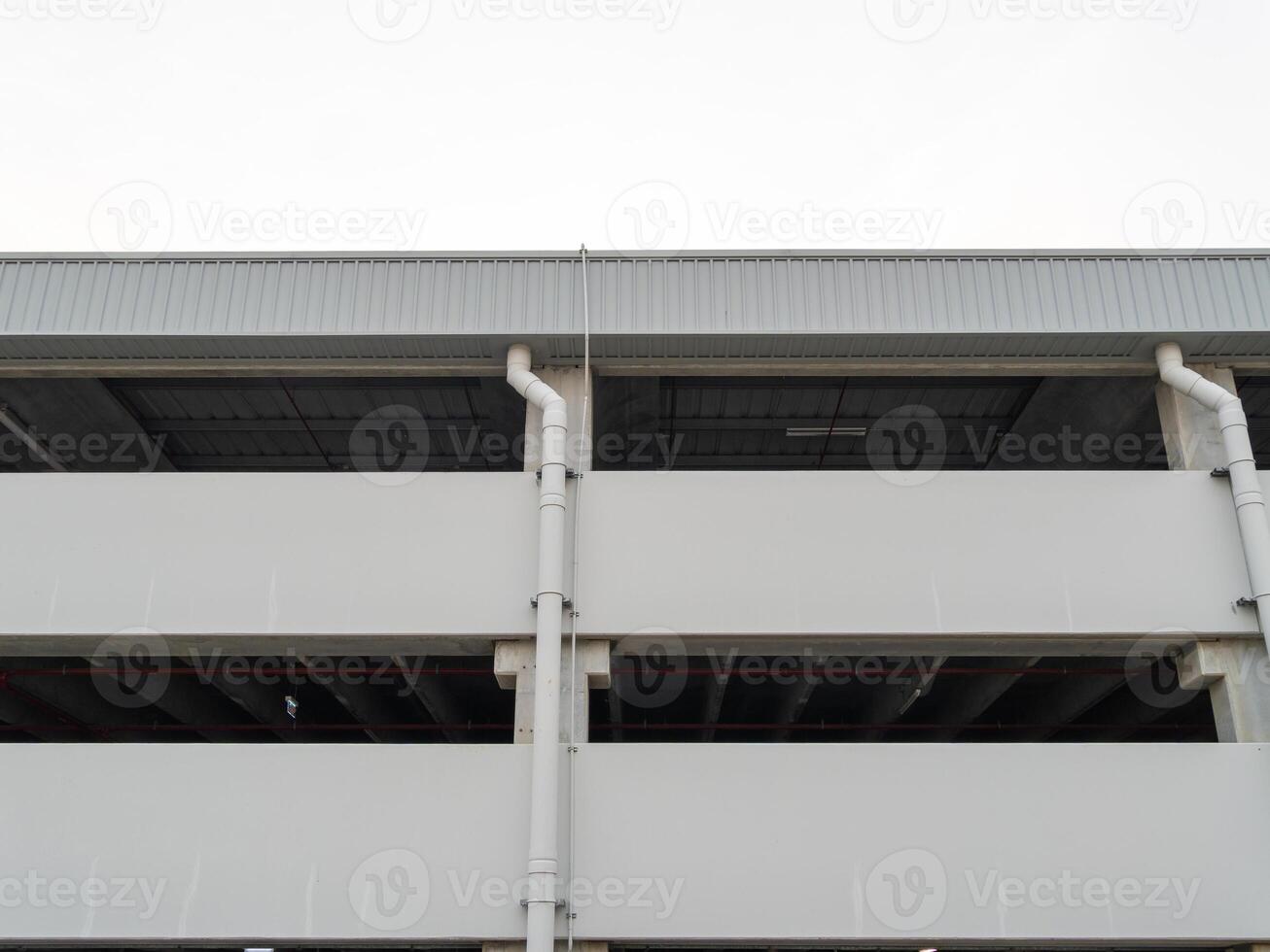 Structural design and architectural details of a multi-story parking garage photo